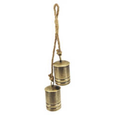2 Piece Medium Bronze Bells with Jute Loop
