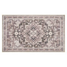 20" x 34" Washable Kitchen Mat - Brown Traditional