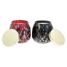 Confetti Tin Candle 2pk Capri/Blk Amber/Saffron