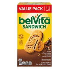 Belvita Whole Grain Dark Chocolate Sandwich Biscuits, 12 count