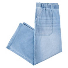 Ladies Capri Jeggings - Light Blue, XL