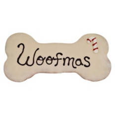 Beige Frosted Dog Bone - Woofmas, 4.66 oz