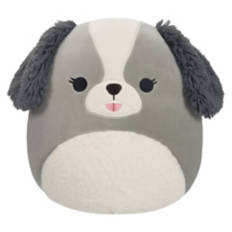 16" Squishmallow Malu – Grey Shih Tzu