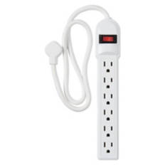 6 Outlet Surge Protector, White