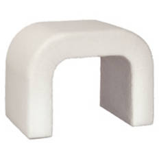 Boucle Waterfall Ottoman, Cream