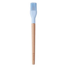 Beechwood & Silicone Baking Brush, Light Blue