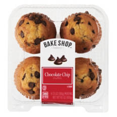Chocolate Chip Muffins, 4 count