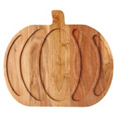 Acacia Wood Harvest Chopping Block - Divided Pumpkin