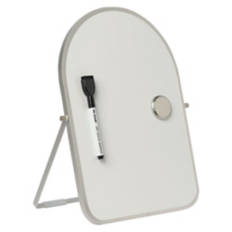 Arched Shaped Desktop Dry Erase Board, Silver