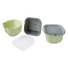 2 Pack Small Cut Fruit Bowls, Green
