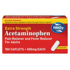 Acetaminophen Caplets, 100 count