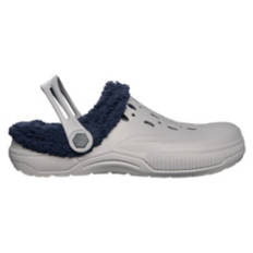 Men's Warm lined Clogs - Grey, 9/10