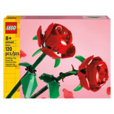 Botanical Rose Flower Building Set, 120 Pieces