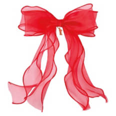 Valentines Day Accessories - Red Organza Bow