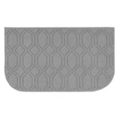 20" x 34" Polygon Slice Shaped Kitchen Accent Rug, Gray