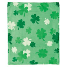 50" x  60" St. Patrick's Day Plush Throw - Classic Clovers