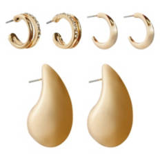 3 Pack Waterdrop Earrings