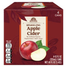 Apple Cider Sparkling Juice - 4 Pack, 12 fl oz can