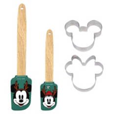 4 Pack Holiday Spatula & Cookie Cutters - Mickey & Minnie