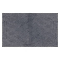 20" x 32" Knitted Memory Foam Bath Rug - Gray Diamond