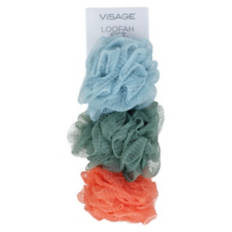 3 Pack Loofahs, Blue, Green & Red