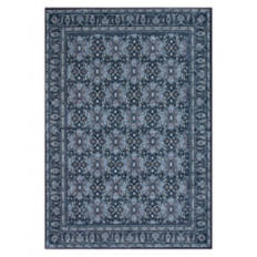 6' x 9' Oversized Washable Rug - Navy Traditional