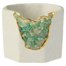 Geode Planter, Green