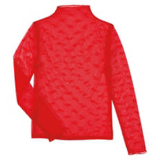 Ladies Lace Layering Top - Red, XL