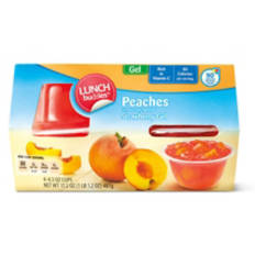 Peaches in  Naturally Flavored Strawberry Gel Bowls, 4 count