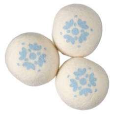 3 Pack Wool Dryer Balls, Print Blue Pattern