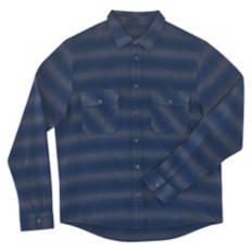 Men's Flannel Shirt - Blue, XXL