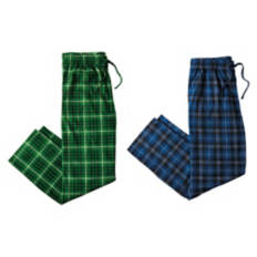 2 Pack Men's Sleep Pants - Green & Blue, M