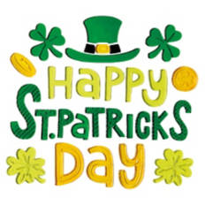 Happy St. Patrick's Day Gel Clings