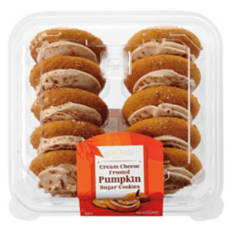 Pumpkin Cream Cheese Frosted Sugar Cookies, 10 count