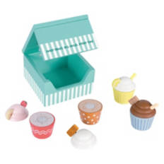Kids Wooden Assorted Sweets Play Set - Cupcakes