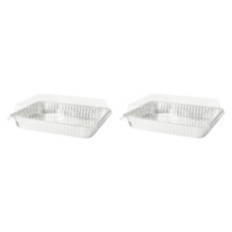 2 Pack Utility Foil Pan with Lid