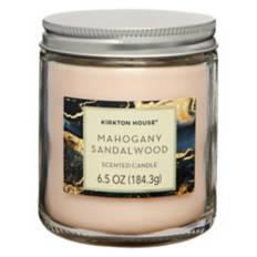 Single Wick Candle Mahogany Sandalwood, ea
