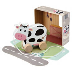 Wooden Cow Pull Toy