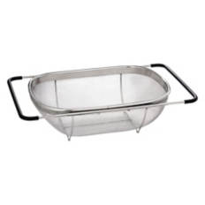 Extendable Stainless Steel Colander, Black