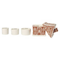 Ceramic Measuring Cups - Brown Gingerbread