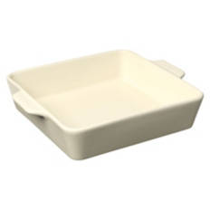 Square Shaped Stoneware Baking Dish, Cream