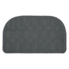 20" x 34" Slice Shaped Kitchen Accent Rug - Gray Polygon