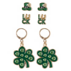3 Pack St. Patrick's Day Fashion Accessory - Earrings