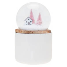 Snow Globe Candle - Cinnamon Spice, Pink