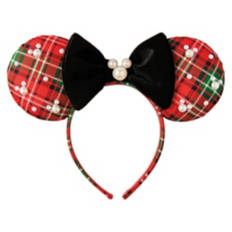 Premium Holiday Character Headband - Plaid Pearl