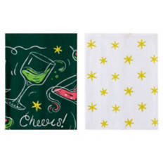 2 Pack Tea Towels - Cheers