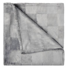50" x 70" Soft & Cozy Royal Plush Throw - Gray Checkerboard