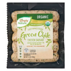 Organic Green Chile Chicken Sausage, 12 oz