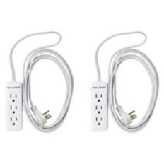 3 Pack Mini Fabric Power Outlets, White