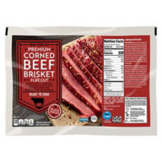 Black Angus USDA Choice Premium Corned Beef Brisket Flat, per lb